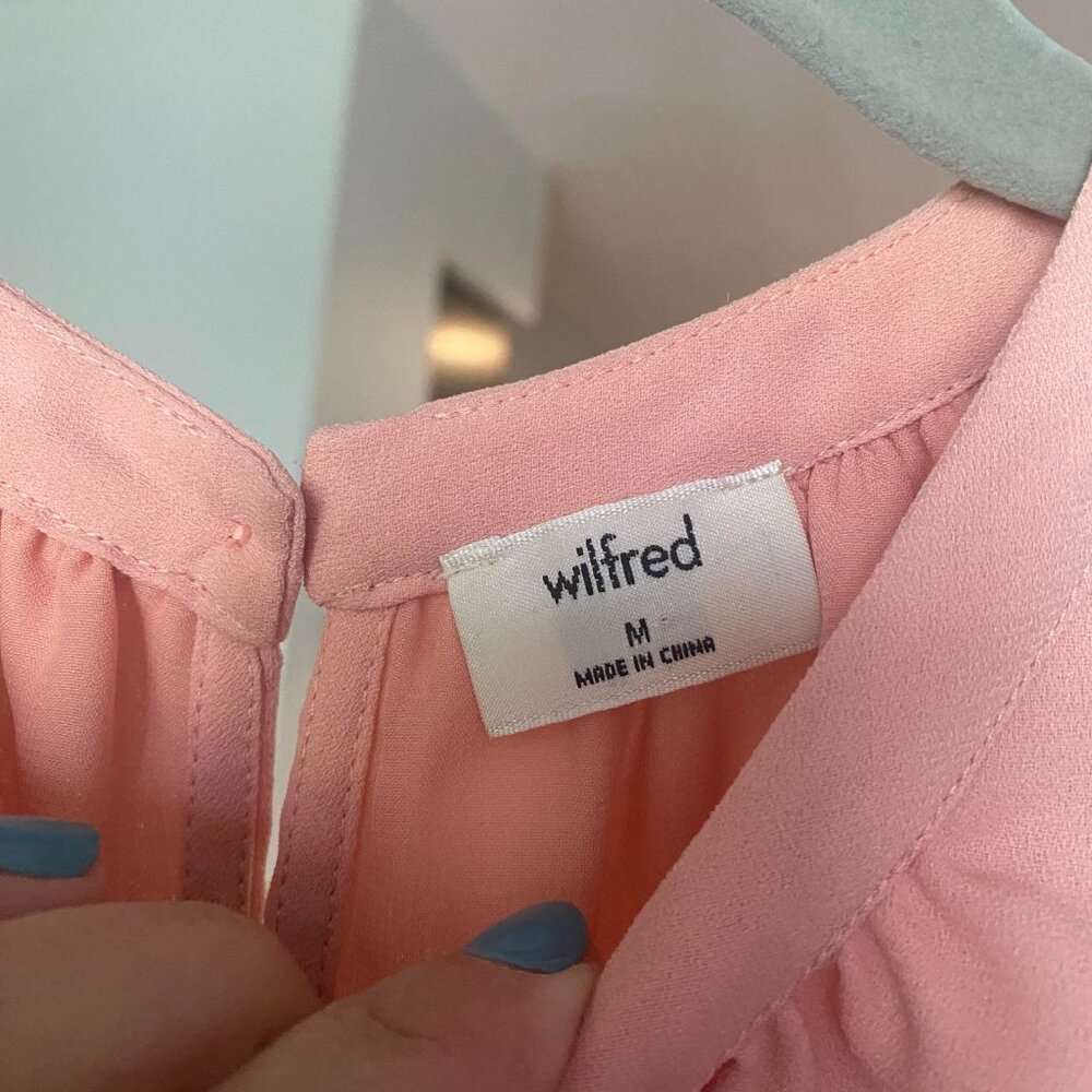 ARITZIA Wilfred Light Peach Patrice Halter Open Back Top Size M - Picture 6 of 7